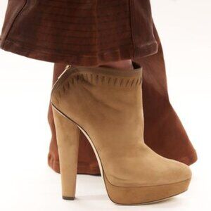 Jimmy Choo Tan Suede Booties "EUC"